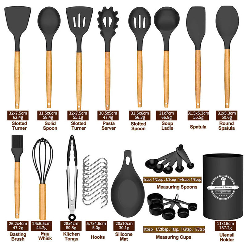33-Piece Kitchen Cooking Utensils Set (2 Color Options)