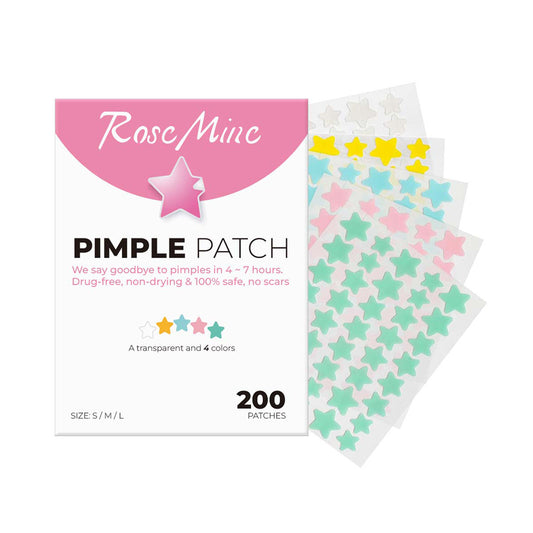 Pimple Patch for Covering Zits and Blemishes 200 Patchs Round-shaped / Star-shaped