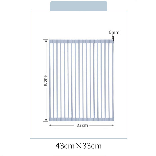 Silicone Wrapped Dish Drying Rack 43x33cm / 52x33cm, Gray