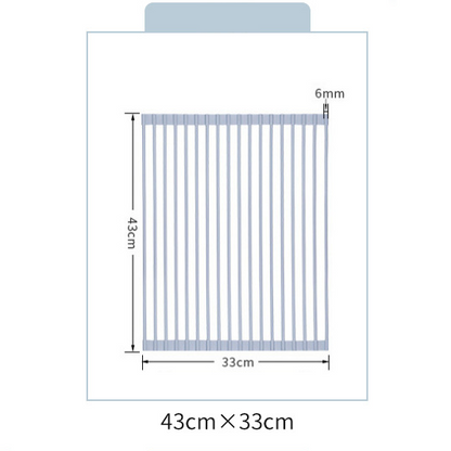 Silicone Wrapped Dish Drying Rack 43x33cm / 52x33cm, Gray