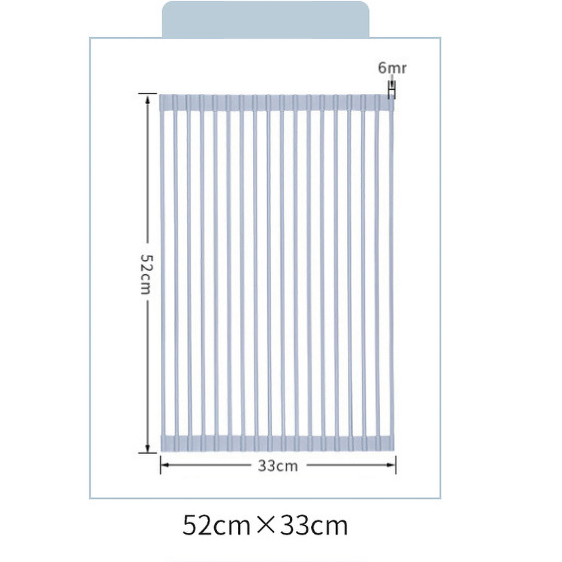Silicone Wrapped Dish Drying Rack 43x33cm / 52x33cm, Gray