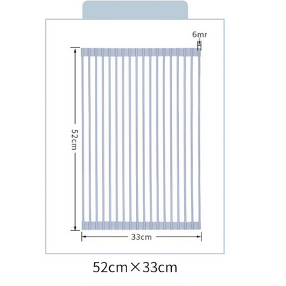 Silicone Wrapped Dish Drying Rack 43x33cm / 52x33cm, Gray