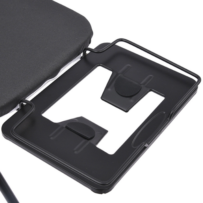 Foldable Ironing Pad with Sleeve Support 36x12 inches, Black