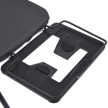 Foldable Ironing Pad with Sleeve Support 36x12 inches, Black