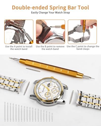 Beginners Watch Repair Kit, 149PCS Pack, Tools for Link Removal and Battery Replacement