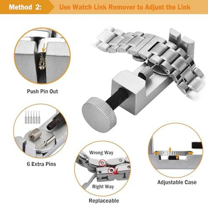 Beginners Watch Repair Kit, 149PCS Pack, Tools for Link Removal and Battery Replacement