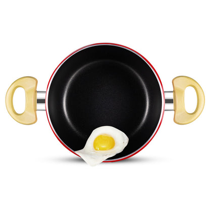 Fruit Vegetable Shaped Stock Pot with Lid, 8 Inch Nonstick Aluminum Alloy Soup Pot, Dual Handle Cookware for Induction & Gas Stove
