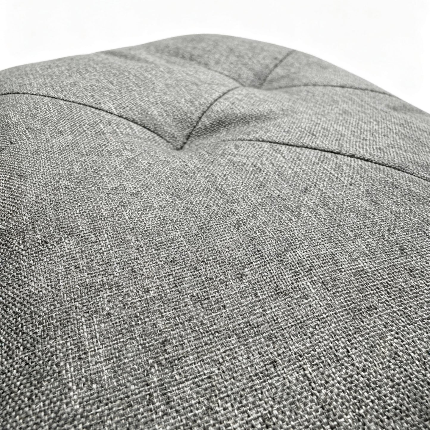 15" Gray Foldable Ottoman Storage Fabric Box