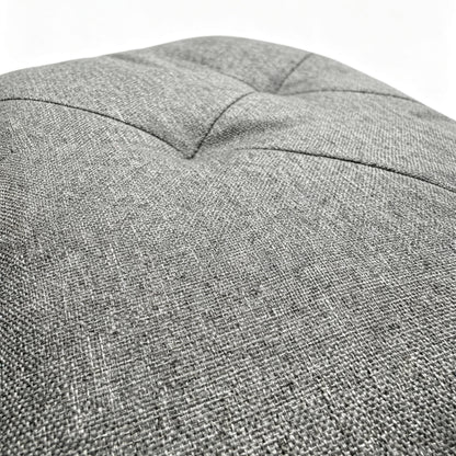 15" Gray Foldable Ottoman Storage Fabric Box