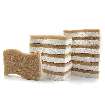 Biodegradable Compostable Cellulose and Coconut Scrubber Sponge 12 Units