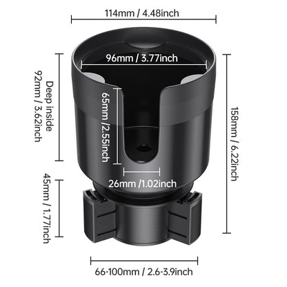 Car Cup Holder Expander Fits Bottles in 3"-3.9" / 16-40oz