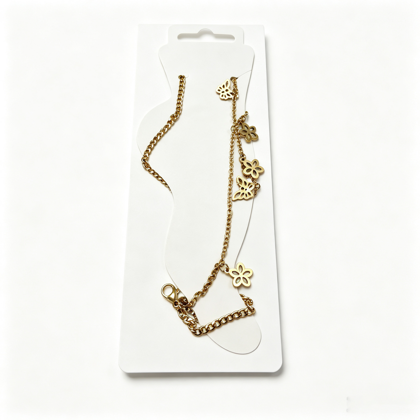 Butterfly & Flower Charm Anklet for Women