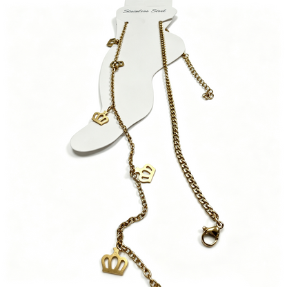 Crown Charm Anklet for Women