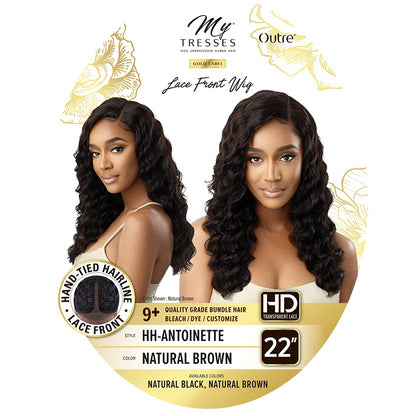 Mytresses Gold-Lace Front Wig-HH Antoinette Natural Brown 22"