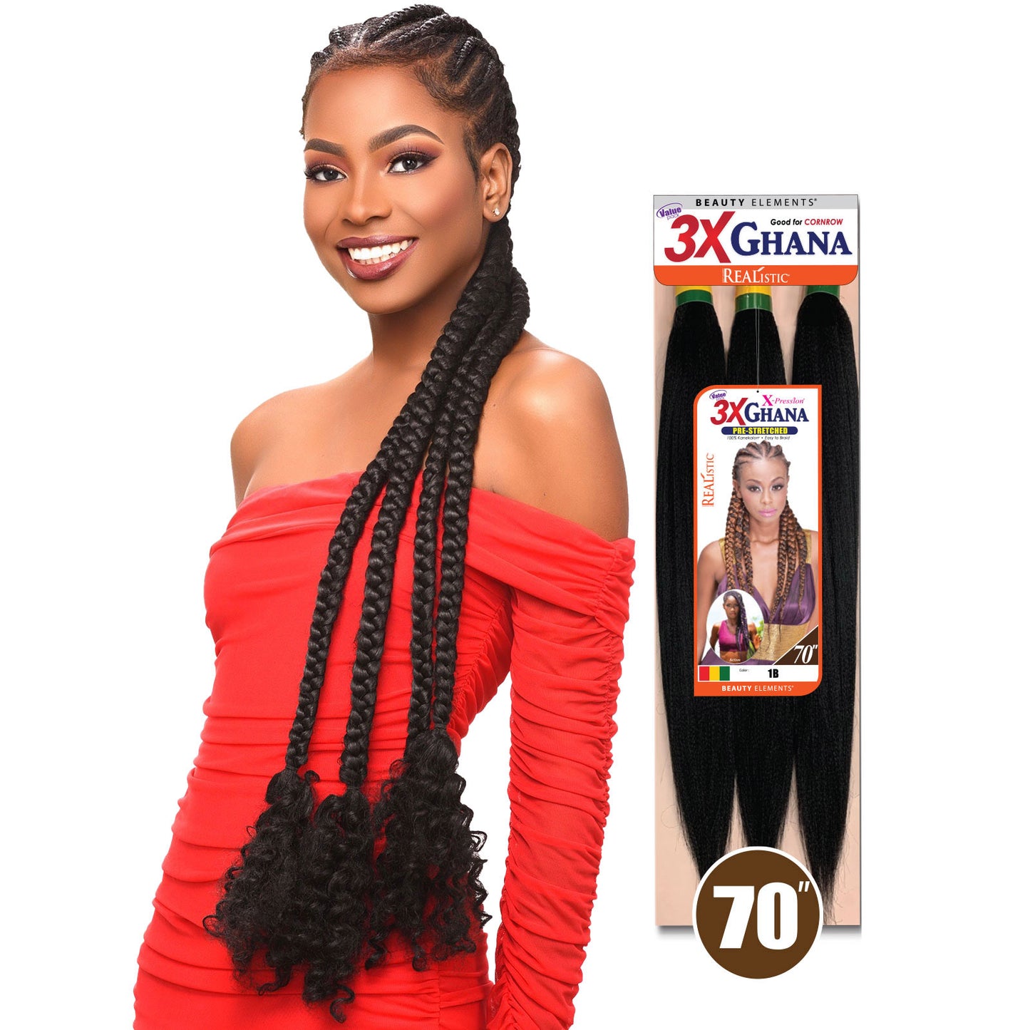 +Bij-3x Ghana X-pression braid