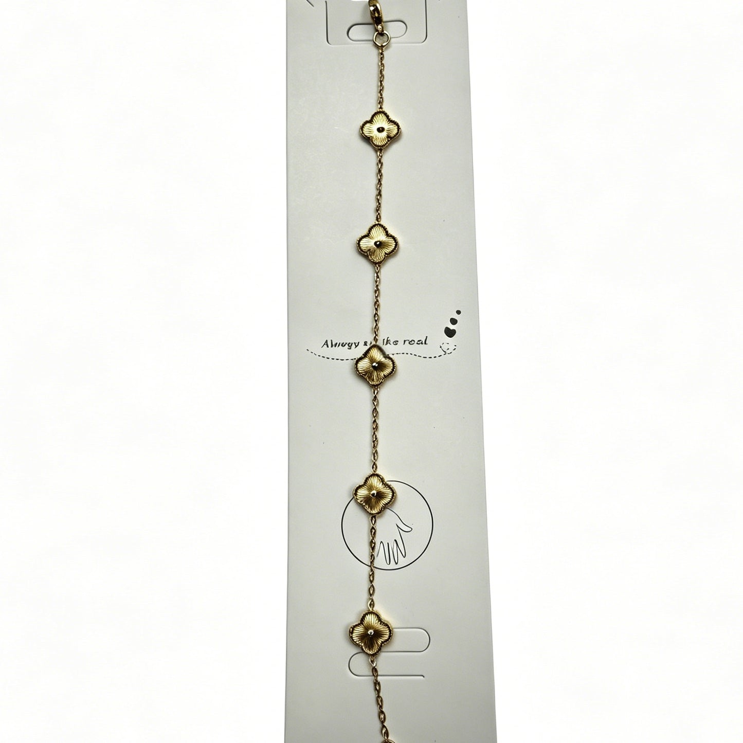 Gold-Tone Clover Chain Bracelet