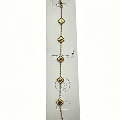Gold-Tone Clover Chain Bracelet