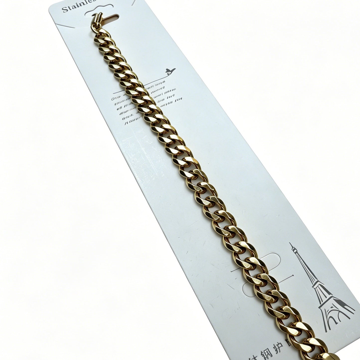 Gold-Tone Curb Chain Bracelet