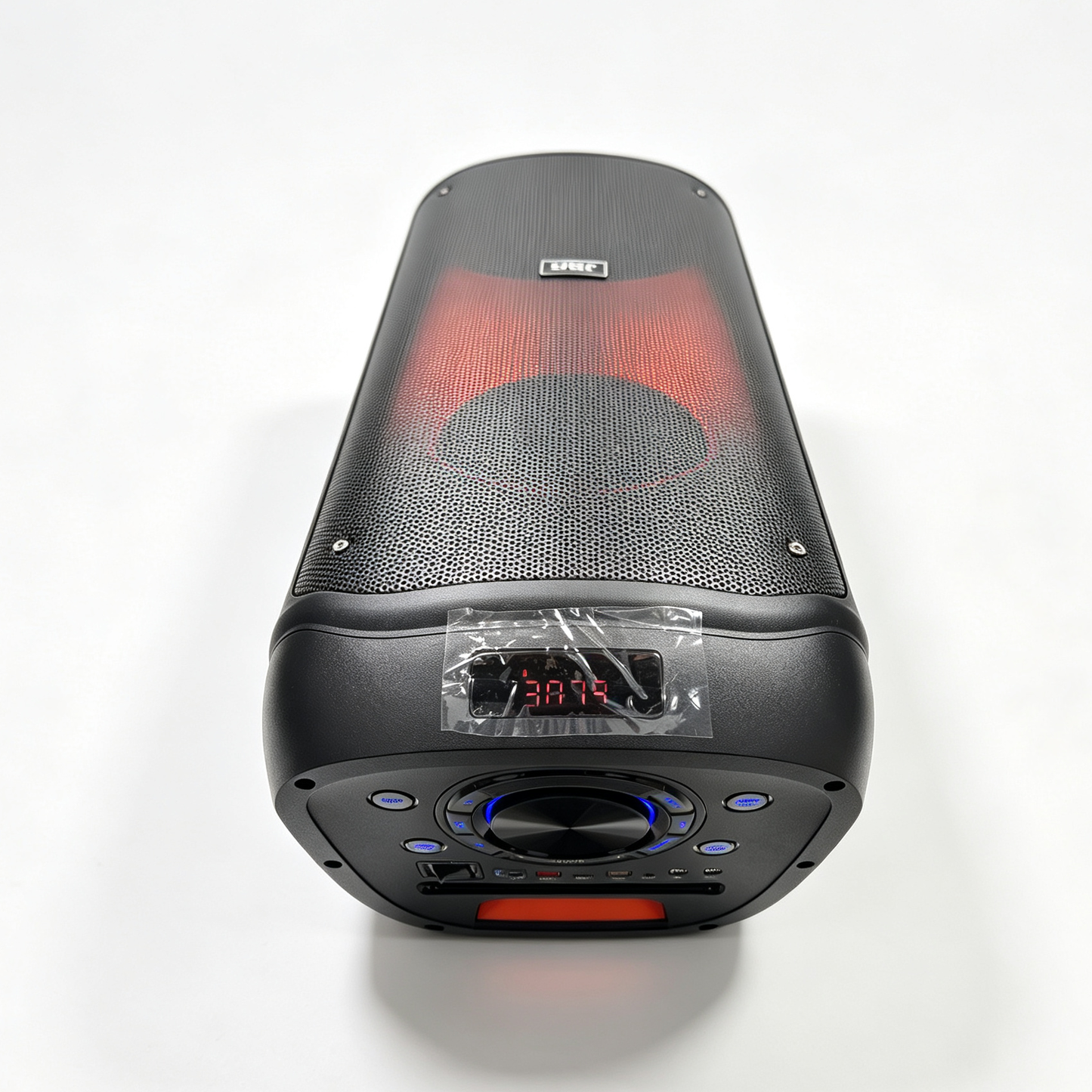 Dual 8" Portable Bluetooth Speaker with Wireless Mics & RGB Lights