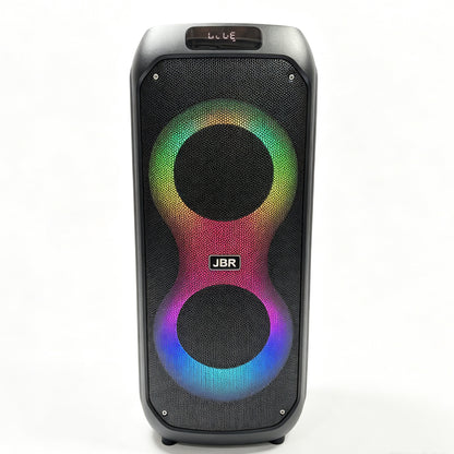 Dual-Driver Portable Bluetooth Speaker with RGB Lights 8"x2