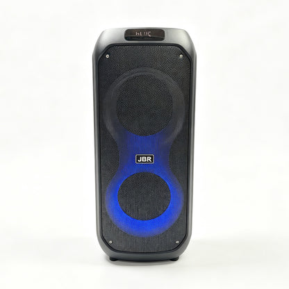 Dual-Driver Portable Bluetooth Speaker with RGB Lights 8"x2