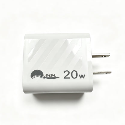 20W Dual Port Wall Charger, USB-A QC4.0 & USB-C PD Fast Charger US Plug