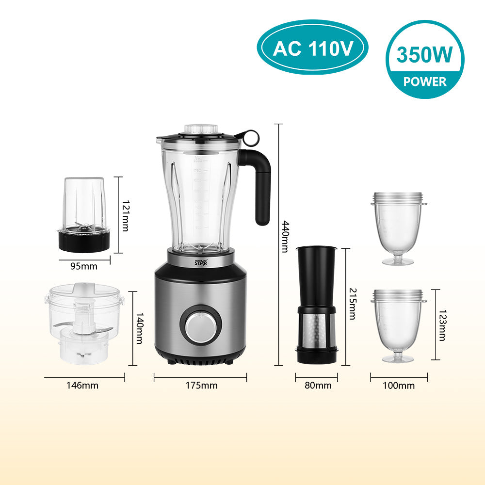 350W 6 IN 1, 1.8-liter/60OZ Blender, Winning Star ST-2087