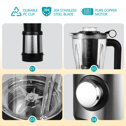 350W 6 IN 1, 1.8-liter/60OZ Blender, Winning Star ST-2087