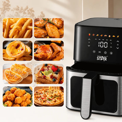 Winning Star, Air Fryer 4.5L/4.8 QT 1400W with Viewing Window