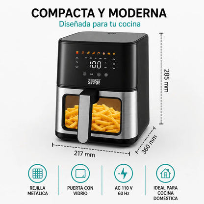 Winning Star, Air Fryer 4.5L/4.8 QT 1400W with Viewing Window