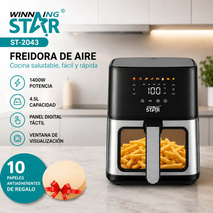 Winning Star, Air Fryer 4.5L/4.8 QT 1400W with Viewing Window
