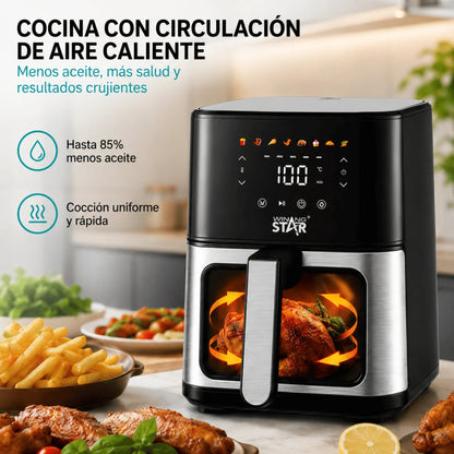 Winning Star, Air Fryer 4.5L/4.8 QT 1400W with Viewing Window