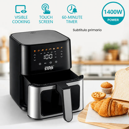 Winning Star, Air Fryer 4.5L/4.8 QT 1400W with Viewing Window