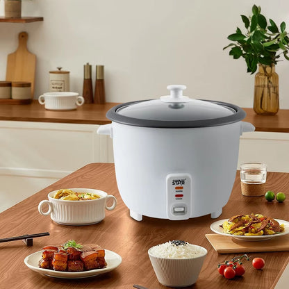 Big Cooked 2.2Litter/2.3QT Electric Rice Cooker with Glass Lid, Serves 4-6 People Family,WINNING STAR
