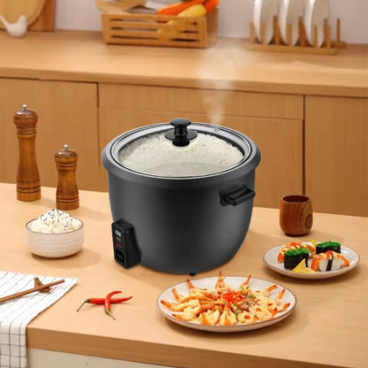 Big 5L/5.2 quart Electric Pot 21-Cup (Cooked) Rice Cooker with Glass Lid, WINNING STAR, Black