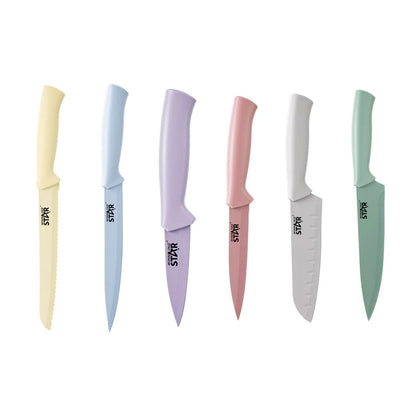 6-Piece Multipurpose Stainless Steel Knife Set with Non-stick Coating