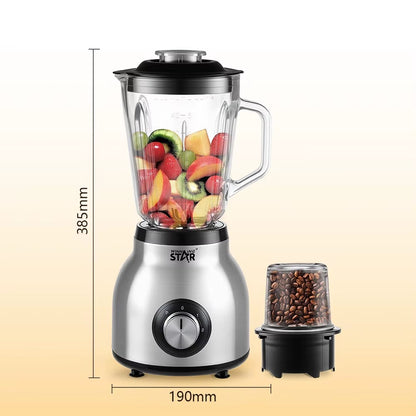 Electric Stainless Steel 1.5L/1.59QT Blender Glass Jar Self-Cleaning 300 W Glass Jar