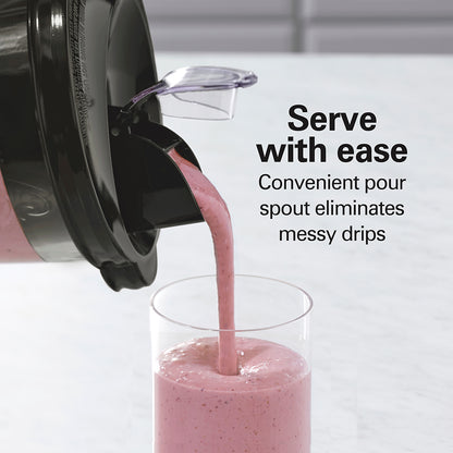 Hamilton Beach Power Elite 700W 40OZ 12-Speed Blender Glass Jar, Black