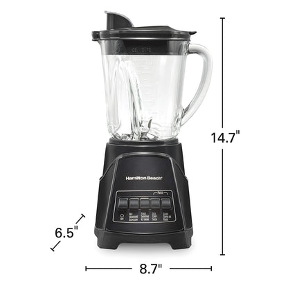 Hamilton Beach Power Elite 700W 40OZ 12-Speed Blender Glass Jar, Black