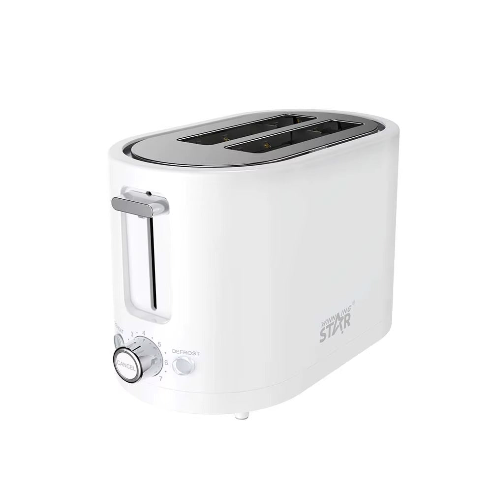 Electric 2 Slice Bread Toaster 700W 7-speed,White