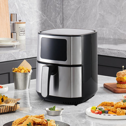 1400W 5.5L(5.81Qt) Electric Fryer Digital Touch Oilless Cooker Time Control Hot Air Fryers Oven