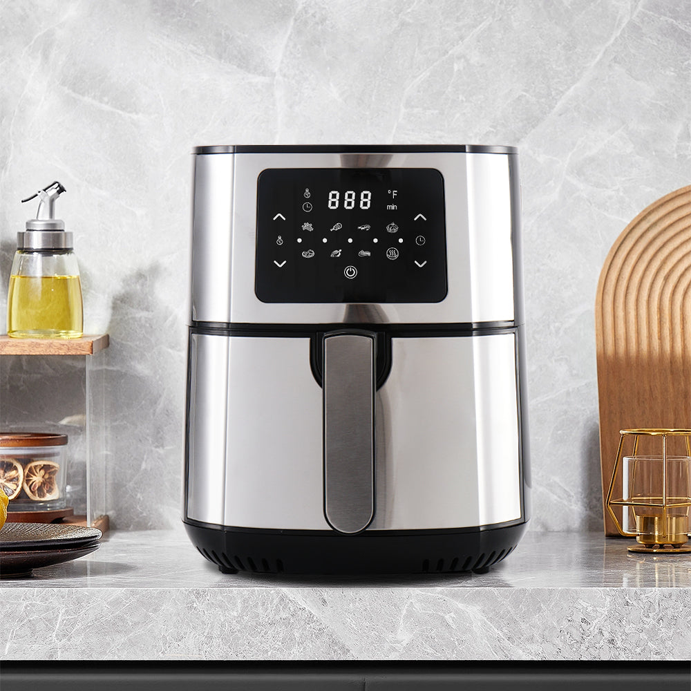 1400W 5.5L(5.81Qt) Electric Fryer Digital Touch Oilless Cooker Time Control Hot Air Fryers Oven
