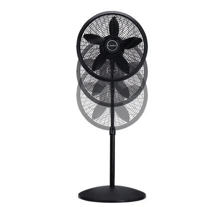 Lasko Pedestal Fan 18" with Adjustable Height 3 Speeds,Black