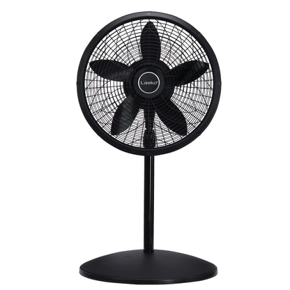 Lasko Pedestal Fan 18" with Adjustable Height 3 Speeds,Black