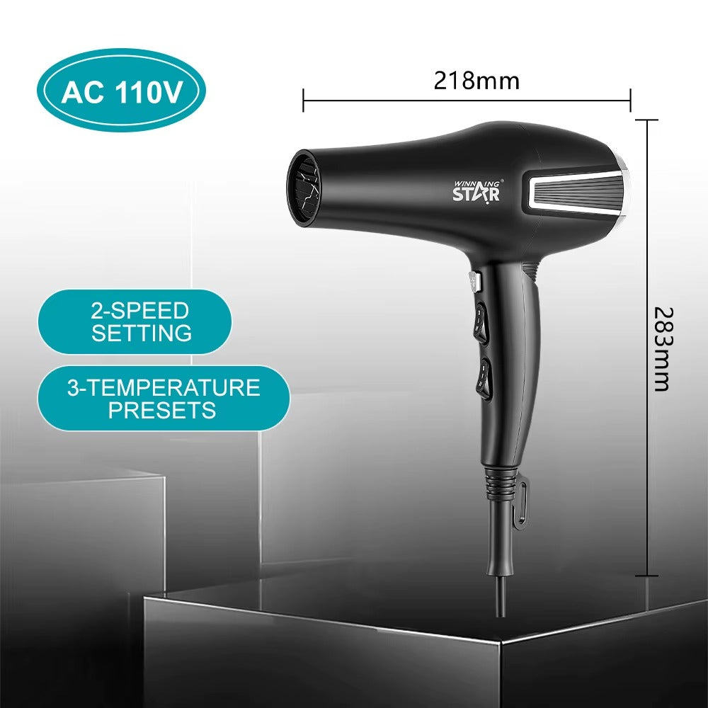 WINNING STAR Hair Dryer 2 Speed 3 Heat Settings 1200W