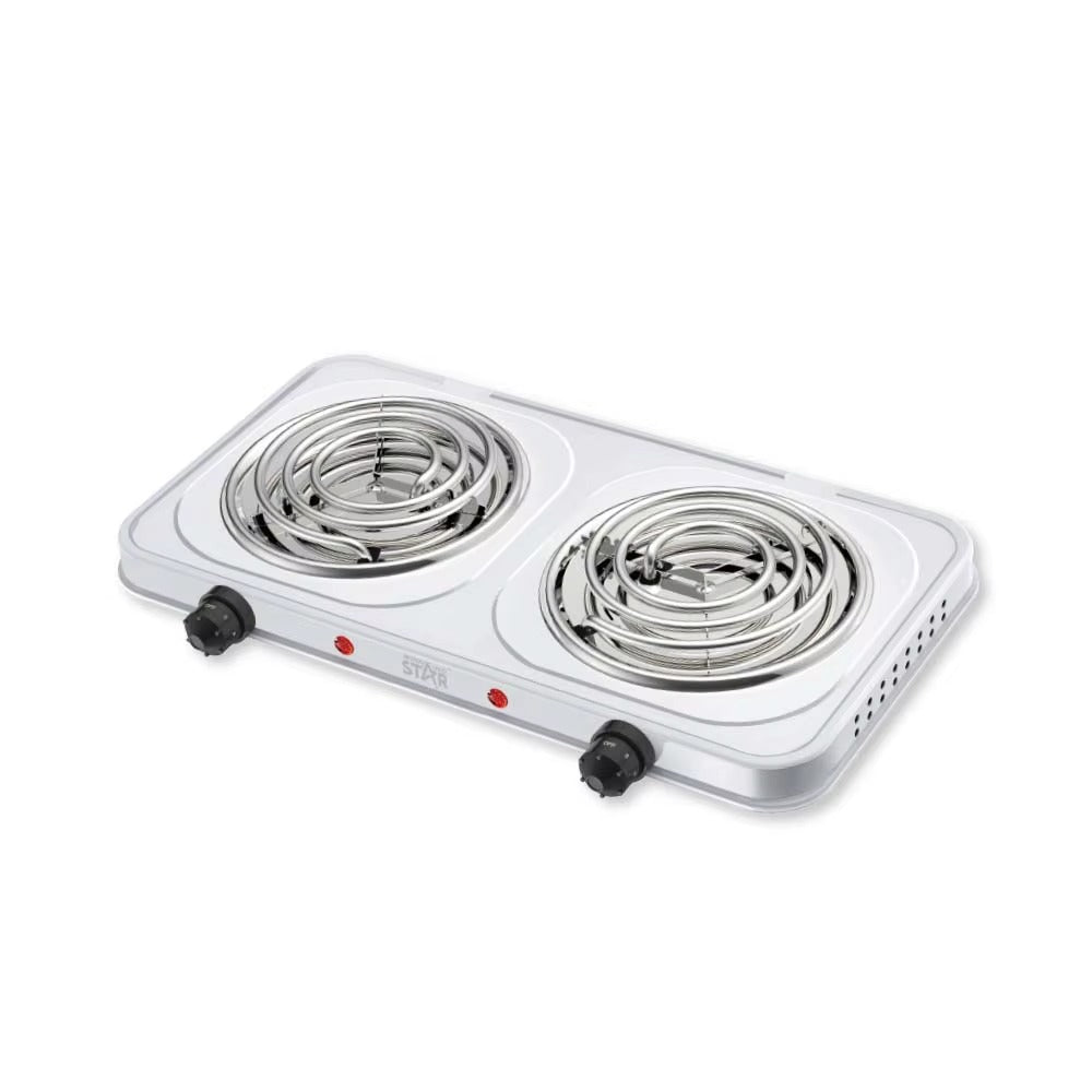 Electric Stove Coil Hot Plate Double Burner, White,WINNING STAR