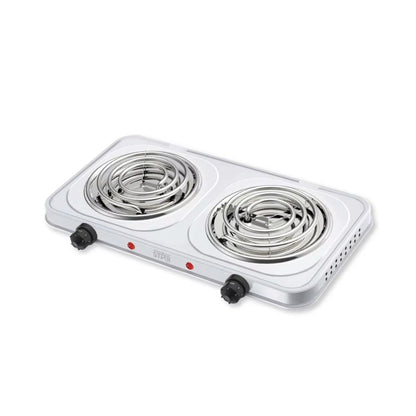 Electric Stove Coil Hot Plate Double Burner, White,WINNING STAR