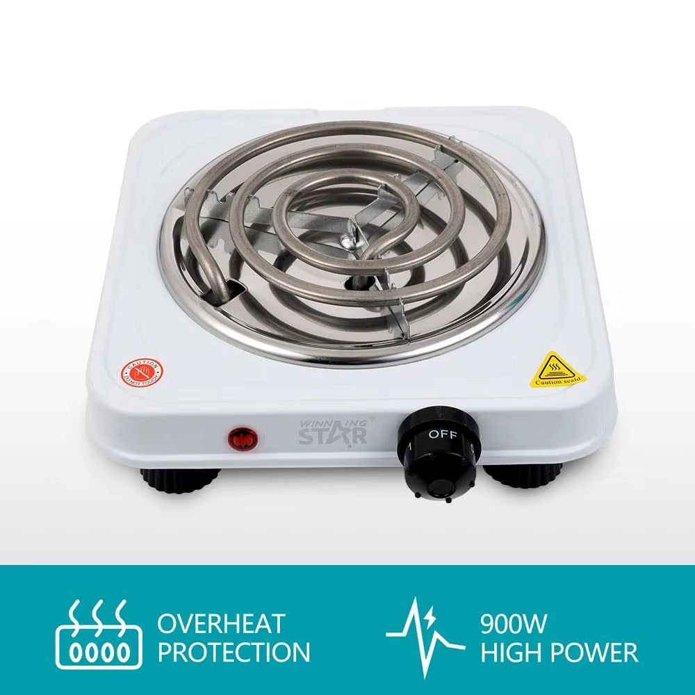 WINNING STAR Electric Stove Coil Hot Plate 900W Single-burner,White