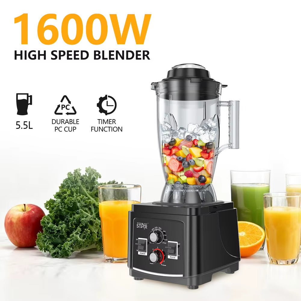 1600W Large Capacity 5.5L/5.8QT High Speed Blender Multifunctional Mixer Grinder Juicer Chopper,WINNING STAR
