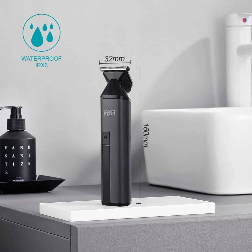 6 in 1 Multifunctional Barber Hair Rechargeable Trimmer Waterproof Hair Clipper for Man,WINNING STAR